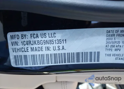 2022 Jeep Grand Cherokee L Limited 4X4 из США, поврежденный, VIN 1C4RJKBG9N8513511